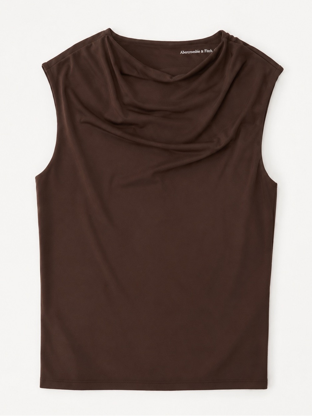 Abercrombie & Fitch Tuckable Draped Shell Top Brown S